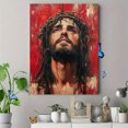 thumbnail image 4 of Qisvanset 12x16 Inch Jesus Portrait Canvas Wall Art, Religious Painting Faith Home Decor Baptism Gift, 4 of 8