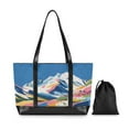 thumbnail image 7 of FORMRS Canvas Laptop Tote Bag for Women with 15.6" Computer Compartments Shoulder Handbag, Abstract Snow Mountain, 7 of 7