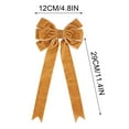 thumbnail image 4 of EWASWON Khaki Velvet Christmas Bows - 11.4" Soft Vintage Decorative Bows with Twist Ties for Tree, Wreath, Garland, Home Holiday Decor, 4 of 6