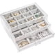 thumbnail image 1 of Joyero ProCase organizador para pendientes con 3 cajones, color gris, 1 of 7