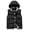 Black, variant on Winter Body Warmer for Men Warm Gilet Sleeveless Jacket with Hood Winter Waistcoat Outdoor Vest Outerwear Windproof Gilets Cotton Padded 2 pocket for Travelling Hiking Golf L