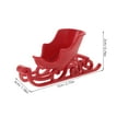 thumbnail image 2 of Miniature Red Plastic Sleigh Figurine for Festive Holiday Decor on Desks or Shelves 4.5 inches, 2 of 8