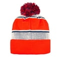 thumbnail image 2 of Icon Sports Official Chivas de Guadalajara Red Pom Beanie with Pin Stripe Pattern Soccer Fan Apparel, 2 of 3