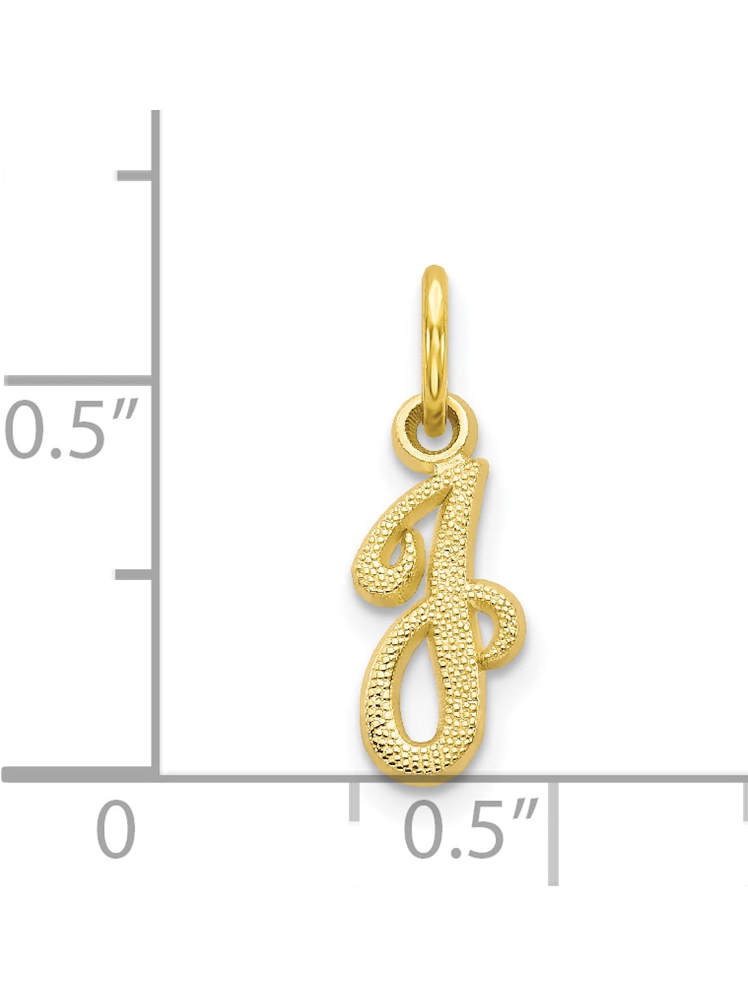 10k Yellow Gold Initial J Pendant 