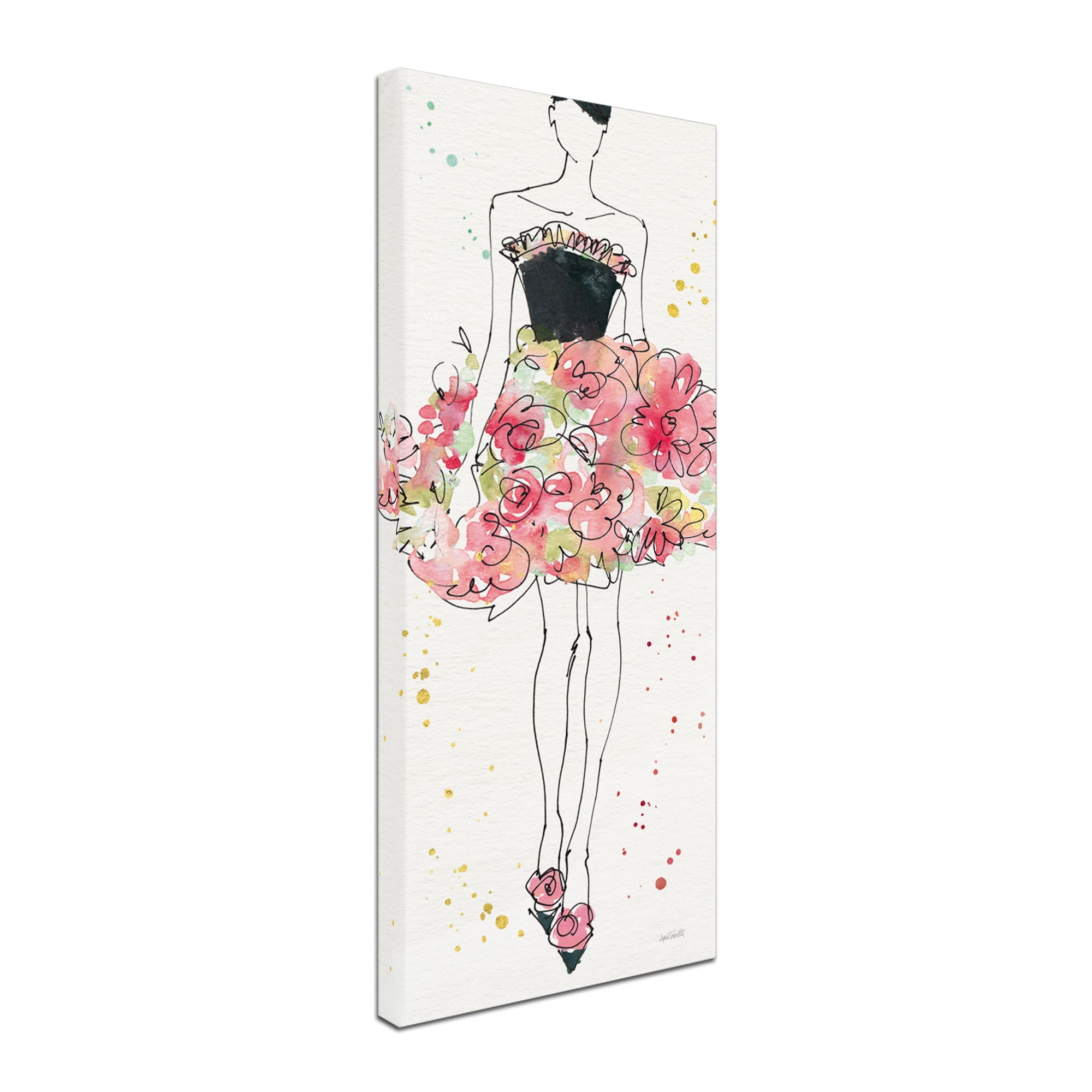 Trademark Fine Art 'Floral Fashion II' Canvas Art by Anne Tavoletti