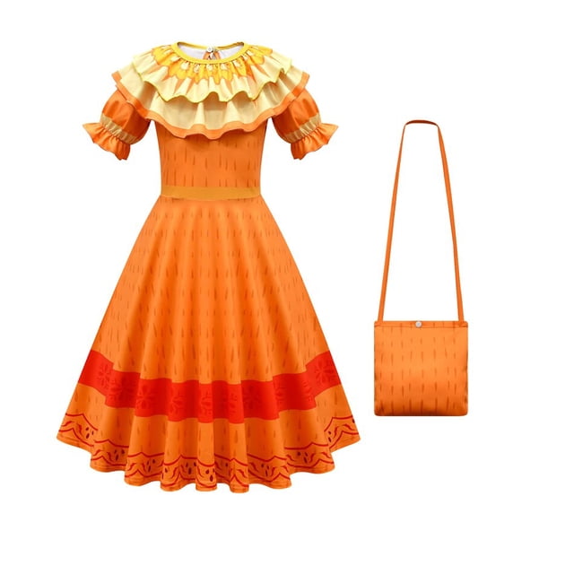 Encanto Isabela Mirabel Charm disfraz Cenicienta princesa trajes Dolores Pepa niñas vestido Cosplay Rapunzel niños ropa Vestido2T Gao Jinjia LED