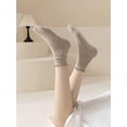 thumbnail image 6 of 6 Pairs Womens Ruffle Socks Cute Frilly Ankle Socks Quarter Crew Socks for Women Size 5-9, 6 of 6