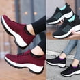 thumbnail image 1 of Women Lace-up Arch Support Breathable Sneakers Running Platform Tennis Shoes, 1 of 8
