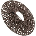 thumbnail image 3 of KALLORY Farmhouse Wall Decor Woven Flat Basket Coffee Color 1 Pack Rustic Home, 3 of 8