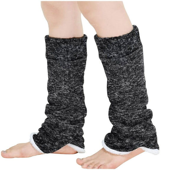MSJUHEG Leg Warmers Socks for Women Winter Long Warm Leg Cover Thick Cold Proof Plush Soft Warm Socks Womens Socks Fuzzy Socks for Women Multi-color 2 One Size