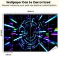 thumbnail image 3 of Peel and Stick Wallpaper Glowing neon lines tunnel Blue red pink violet colorful lighting Modern Art Wall Mural Decor Self Adhesive and Removable 100in x 144in, 3 of 8