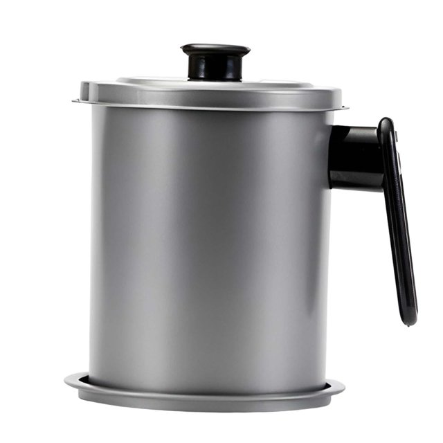 Colador de aceite, olla, colador de manteca, jarra, contenedor de tanque, almacenamiento de aceite duradero para el hogar 1.7L
