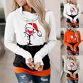thumbnail image 4 of Sudaderas con capucha con gráfico navideño para mujer, jersey con cuello vuelto, sudaderas con capucha de manga larga, jerséis casuales divertidos y bonitos de calabaza, Tops Fridja  fksj3398, 4 of 6
