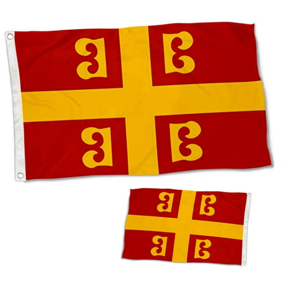Dutern Double Sided The Byzantine Banner Imperial Ensign Flag Banner 3 Ply with Brass Grommets 3x5 Feet