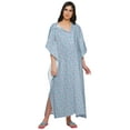 thumbnail image 4 of Moomaya Kimono Kaftan de Maternité en Coton pour Femmes Longue Robe Maxi Vêtements, 4 of 5