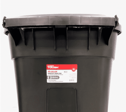United Solutions TI0073 Wheeled Trash Can, 45 gal Capacity, Lid