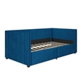 thumbnail image 4 of Novogratz Arliss Modern Glam Tuxedo Daybed with Storage, Twin, Blue Velvet, 4 of 23