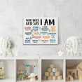 thumbnail image 6 of Inspirational Bible Verse Canvas Wall Art Christian Education Kids Affirmations Poster Painting Identity in Christ Print Framed Sign Picture Artwork for Home Church Classroom Decor 12 X 15 Inch, 6 of 6