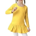 thumbnail image 2 of YunPes Long Sleeve Plain Swing Dress for Little Girls Backless Cotton 18m Girl Dress, 2 of 6