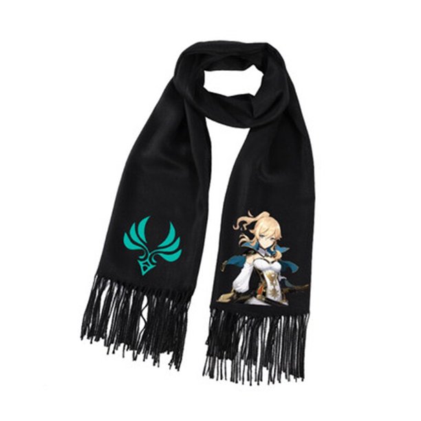 Bufanda cálida de Anime para invierno, accesorios de Cosplay de impacto Genshin, proyecto Venti Diluc Keqing Qiqi, regalos de lana de alta calidad, 2021 Fivean unisex