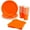 Orange, variant on Juvale Purple Birthday Decorations, Plates, Cups & Napkins Set - 72 Pieces, Serves 24, 9In Plates, 6.7Oz Cups, 6.5In Napkins, Solid Purple - Party Supplies