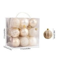 thumbnail image 4 of Christmas Ball Ornaments 25 Pcs - 2 inch Large Shatterproof Christmas Balls, Premium Decorations Indoor, Classic Holiday Party Hanging Ornaments for Xmas Tree, Wreath, Vines, Beige, 4 of 9