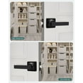 thumbnail image 3 of Satin Nickel Passage Door Handles Interior Brushed Nickel Door Handles Indoor Keyless Non-Locking Lever Set for Hallway or Closet Doors Reversible for Right/Left Handed Door, 3 of 6