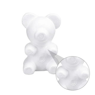 1Pcs 15cm/20cm Foam Rose Bear Mold DIY Artificial Rose Flower Bear Plastic Bear Mold, Size: 20 cm/7.9 Inches, White