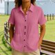thumbnail image 4 of Tops Sueltos Casuales para Mujeres Moda No Posicionamiento Impreso 3/4 Manga V-Cuello Blusa con Poliéster Suave, Cómodo Top para el Uso Diario en Casa O Trabajo, 4 of 7