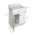 thumbnail image 5 of Design House Brookings 25" x 19" Ready to Assemble Shaker 2-Door Bath Vanity with Cultured Marble 4" Centerset Top, White/Ivory Swirl, 5 of 23
