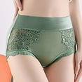 thumbnail image 5 of 3 Pack Woman Underwear Lace High Waist Traceless Breathable Ladies Panties,Green,M, 5 of 8