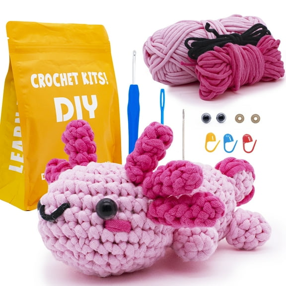 Tikeitoo Crochet Kit for Beginners, Crochet Starter Kit w Step-by-Step Video Tutorials, Easy Beginner Crochet Kit for Adults & Kids, Women & Men, Complete Kit Included