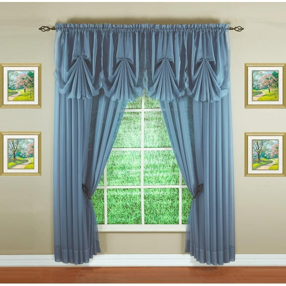 GDDPOD-Emelia Original Voile Panel 90", Wedge Blue, 60" W x 90" L