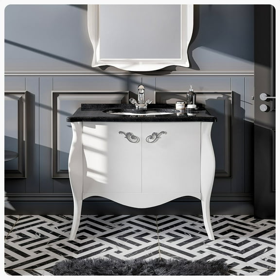 Eviva Ritz 34 Inch White Bathroom Vanity