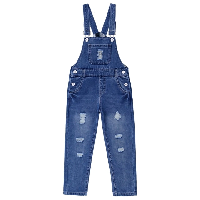 Mono Para Niño y Niña, Con Vaqueros Rotos y Lavados, Azul, 18-24 Meses