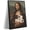 Mona Lisa 03, variant on Humor Mona Lisa Bathroom Canvas Wall Art, Funny Mona Lisa with Toilet Paper Rolls Poster, for Guest Room Restroom 24x36in Black Aluminum Frame