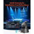thumbnail image 3 of 4-Piece DMX Wireless Stage Light Receiver Transmitter Kit with Rechargeable Battery, Silver, 3 of 11