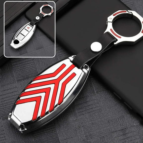 1Pcs 2/3/4/5 Buttons Metal Key Fob Cover Case for Nissan Altima Murano Rogue Keyless Remote Keychain Holder Key Protector for Infiniti QX60 Q60 QX80 Q50