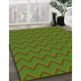 thumbnail image 2 of Ahgly Company Indoor Round Patterned Dark Lime Green Area Rugs, 3' Round, 2 of 6