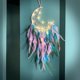 thumbnail image 4 of Muyoka Atrapasueños con luces de hadas Lucky Feather Turquesa Colgante Perlas Adorno para colgar en la pared para niños Dormitorio Sala de estar Decoración,Blue Muyoka Hogar, 4 of 7