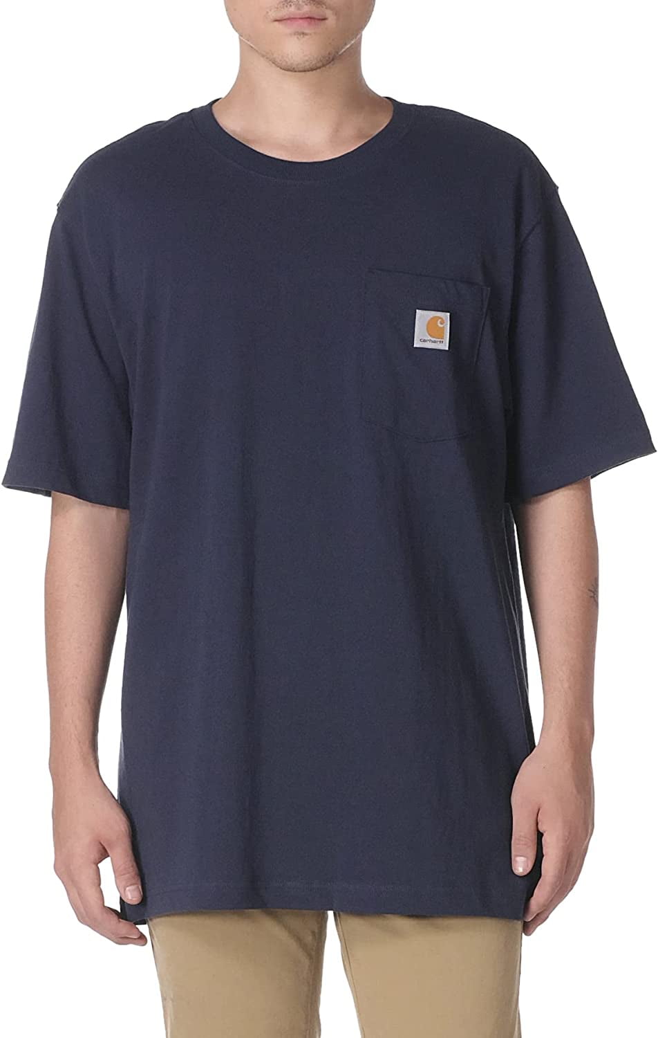 Car-hartt_ Men's Loose Fit Heavyweight Short-Sleeve Pocket T-Shirt ...