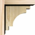 thumbnail image 3 of 6"W x 8"D x 8"H Mediterranean Rough Sawn Corbel w/Backplate, Douglas Fir, 3 of 9