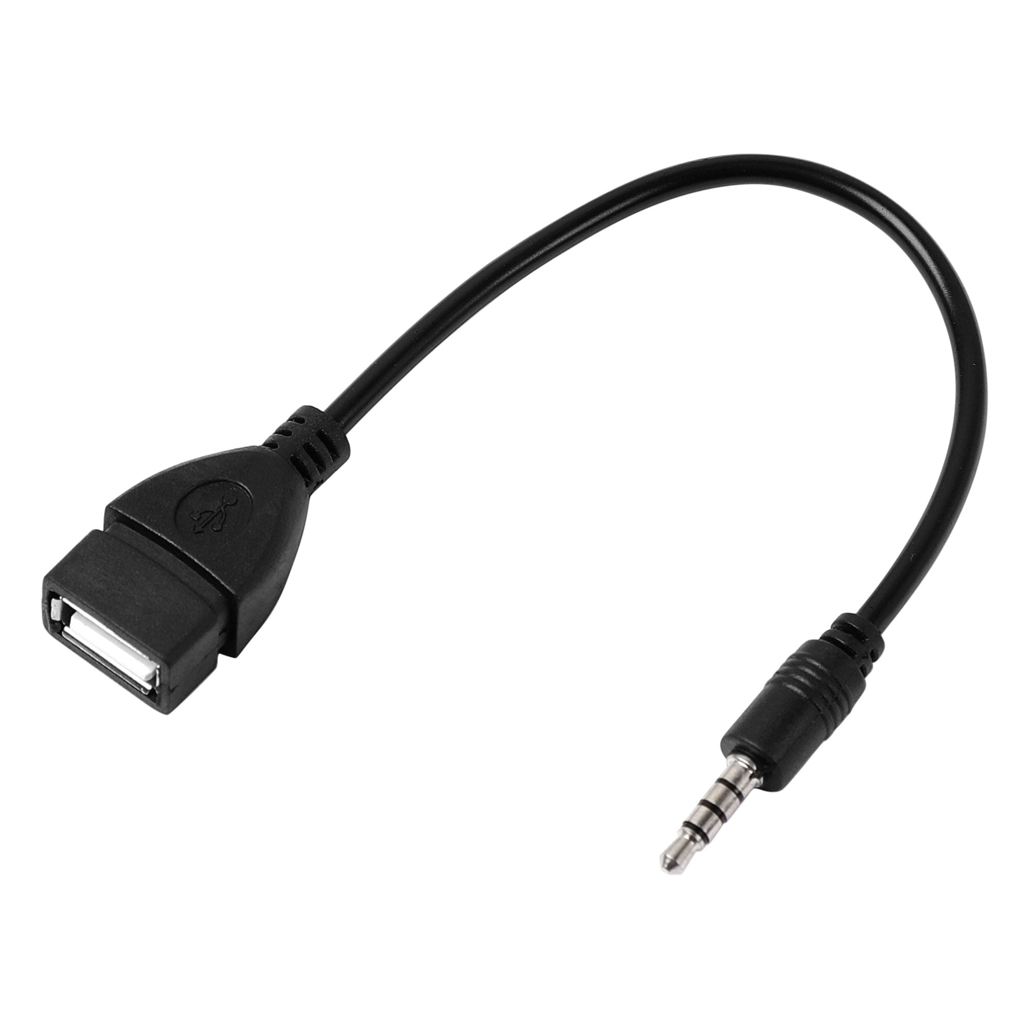 Unique Bargains 3.5mm male Aux Audio Jack to USB 2.0 Female Adapter Cable