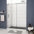 thumbnail image 4 of 56-60"W x 74"H Sliding Shower Door, Glass Shower Door with Polished Chrome Finish and  5/16" Tempered Glass, Water Repellent Shower Glass Door for Bathroom, 4 of 7