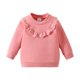 thumbnail image 1 of Gibobby Sudadera playera de manga larga con cuello redondoCamiseta de manga larga con volantes para niñas pequeñas(Rojo, 12-18 Meses), 1 of 5