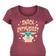 thumbnail image 3 of Star Wars - Snack Enthusiast Grogu - Women's Maternity Scoop Neck Graphic T-Shirt, 3 of 5