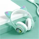 thumbnail image 2 of Auriculares Bluetooth inalámbricos Cat Over Ear Rgb con forma de gatito, color morado, 2 of 4
