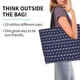 thumbnail image 2 of Balery Purple and Blue Squares Bolsa Tote Estilo Estético con Cremalleras, Bolsa de Hombro, Bolsa de Compras Grande y Plegable, 2 of 8