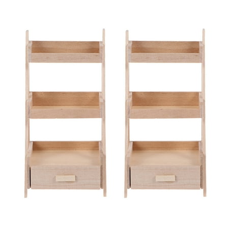 

HOMEMAXS 2PCS 1:12 Mini House Decorations Miniature Home Decoration Wooden Simulation Flower Shelf Miniature Flower Shelf Model for Home Decor