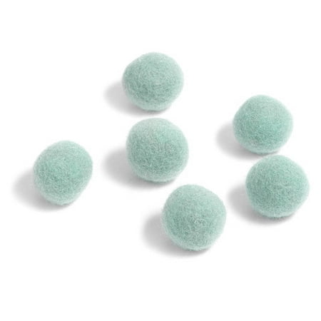 Use these light turquoise wool beads as charming embellishments in your jewelry-making or home decor projects. They can be glued or strung (Best Way To Glue Glass Together)